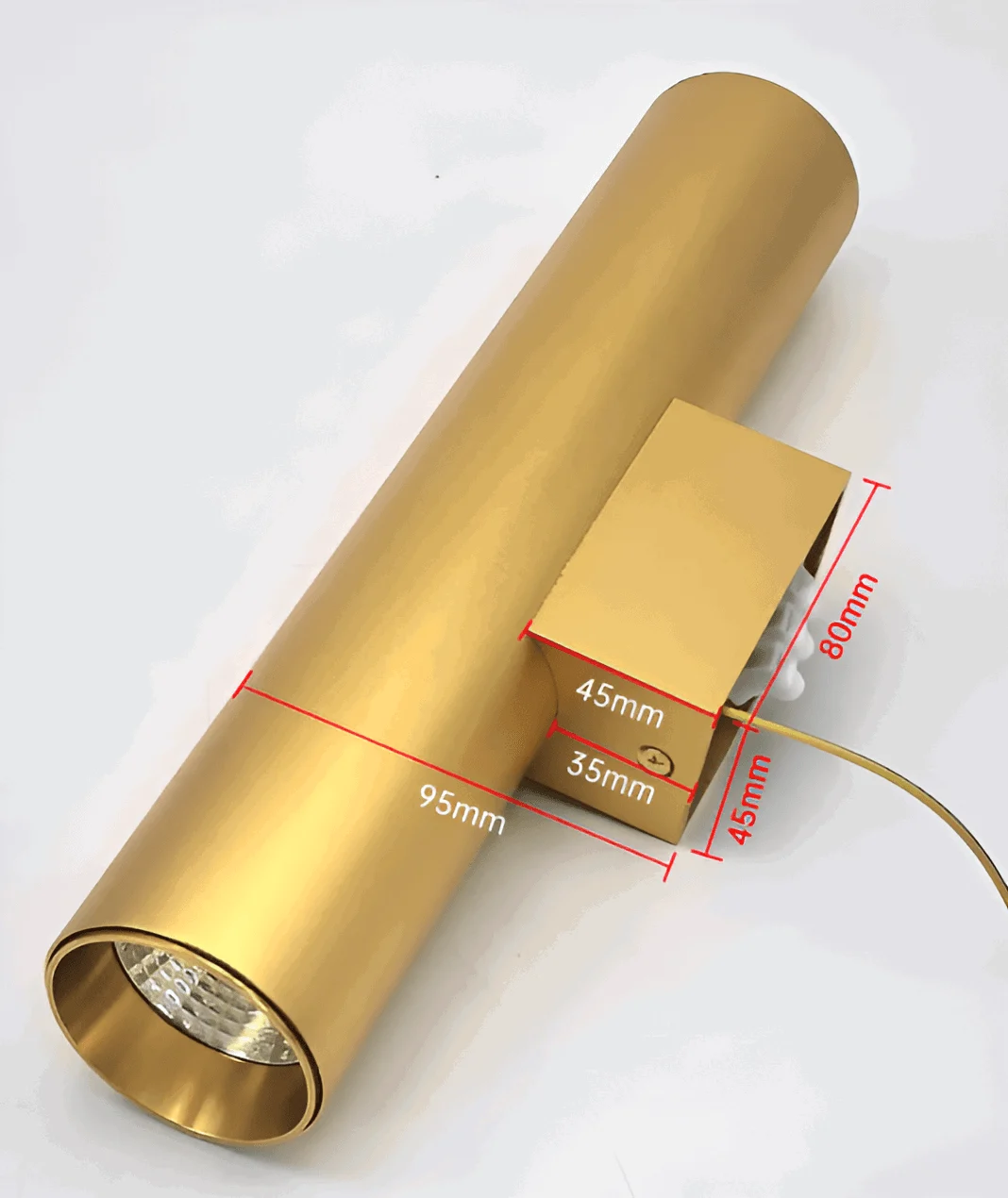 Doppelkopf Wall Light - Gold Wall Sconce - Cylinder Wall Light -  - #tag1#