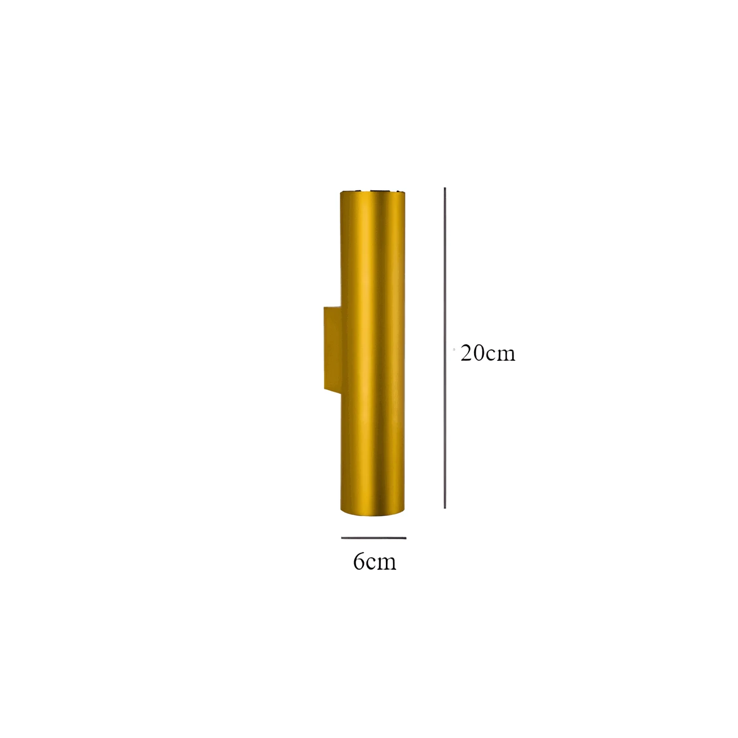 Doppelkopf Wall Light - Gold Wall Sconce - Cylinder Wall Light -  - #tag1#