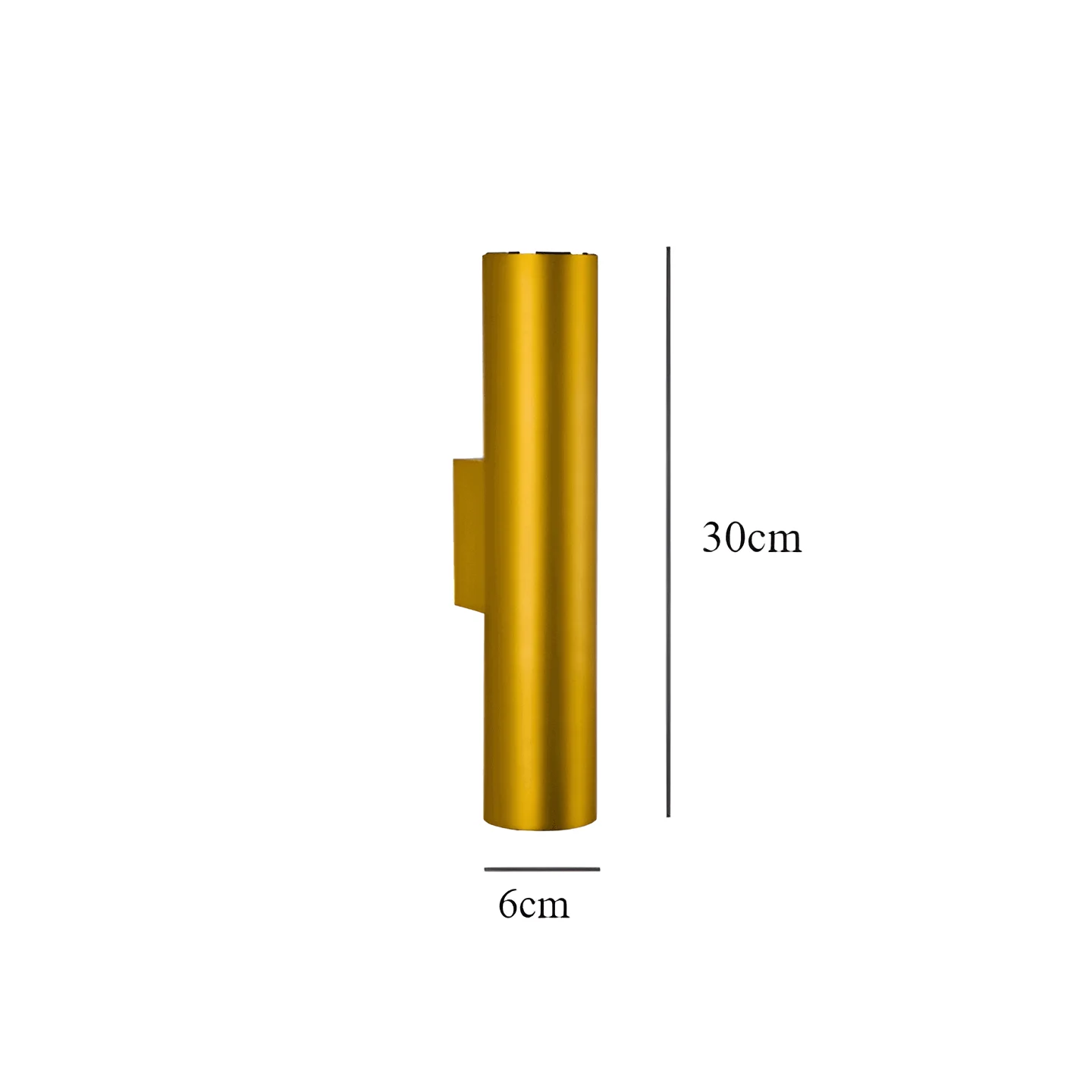 Doppelkopf Wall Light - Gold Wall Sconce - Cylinder Wall Light -  - #tag1#