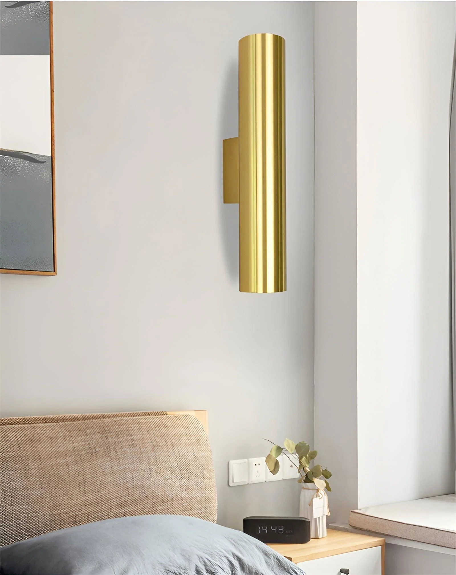 Doppelkopf Wall Light - Gold Wall Sconce - Cylinder Wall Light -  - #tag1#
