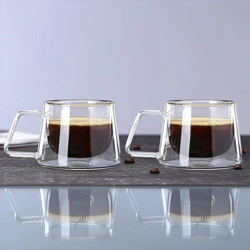 Double-Wall Glass Coffee Mug -