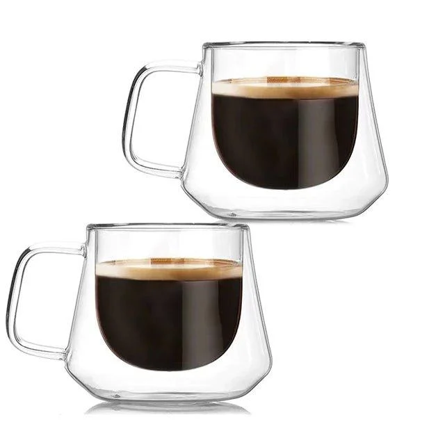 Double-Wall Glass Coffee Mug -