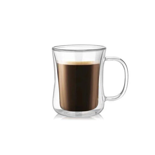 Double-Wall Glass Coffee Mug -