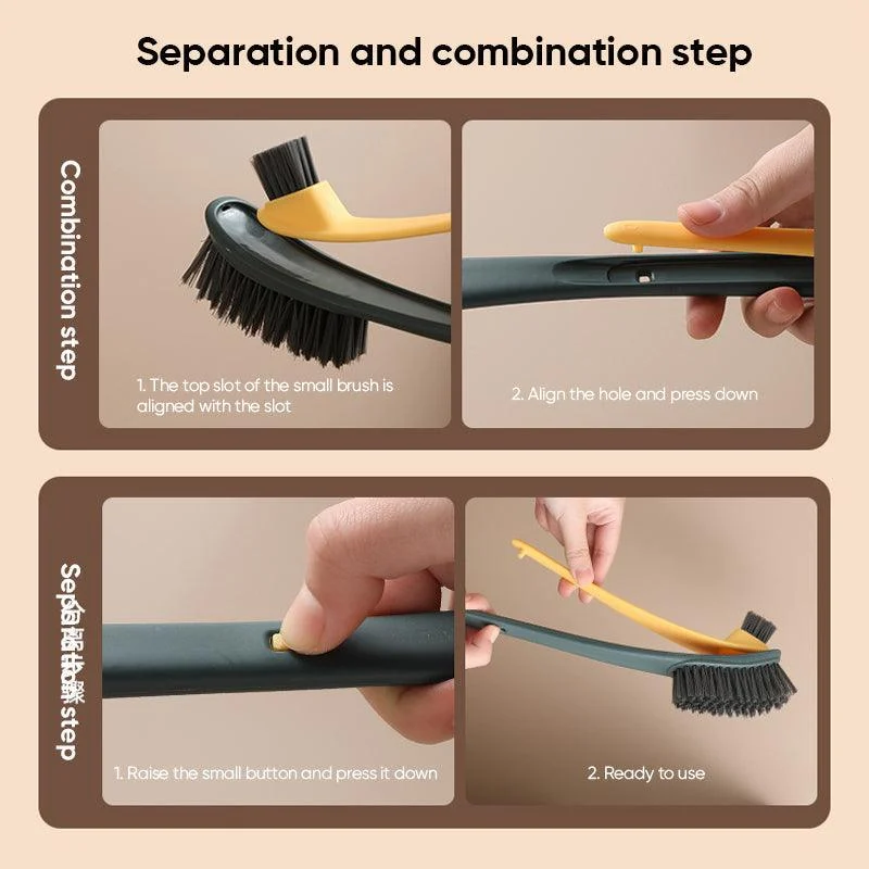 Double-sided Flocking Toilet Cleaning Brush -  - #tag1#