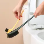 Double sided Flocking Toilet Cleaning Brush tag1
