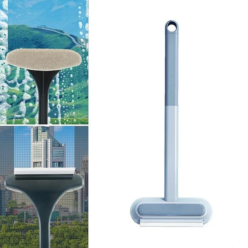 Double-sided Window Screen Cleaning Brush Glass Wiper, Multi-function Pet Hair Lint Remover -  - #tag1#
