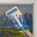 Double sided Window Screen Cleaning Brush Glass Wiper Multi function Pet Hair Lint Remover tag1