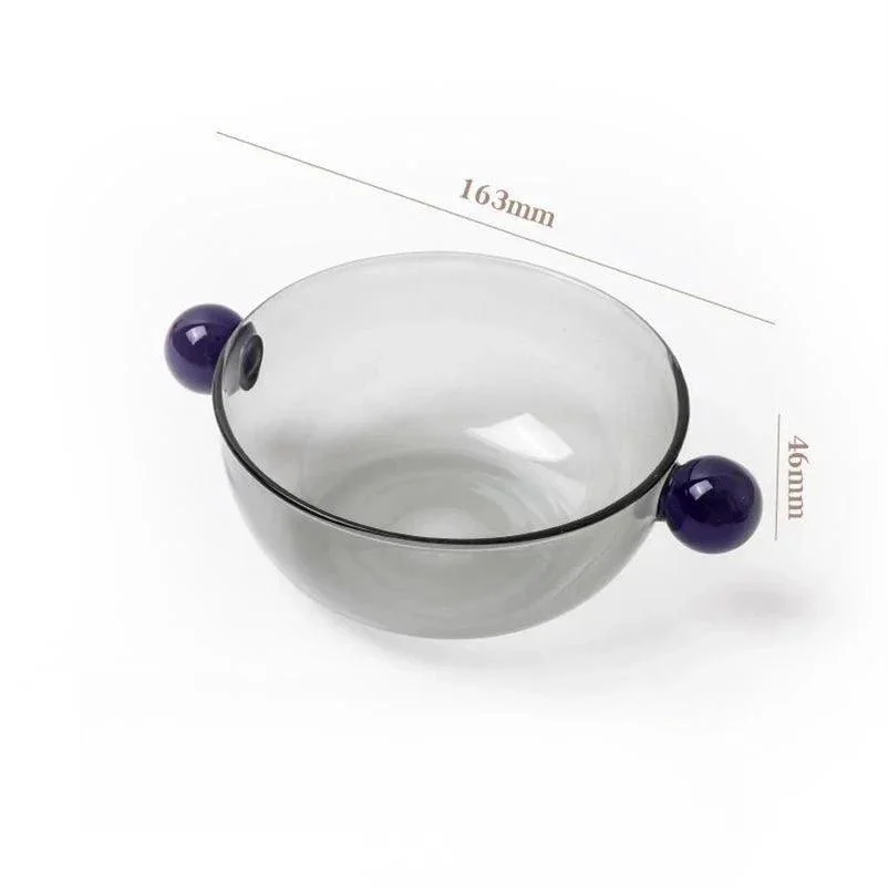 Double Ball Handled Coloured Glass Bowl -  - #tag1#