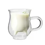 Double Layer Glass Cow Coffee Mug tag1