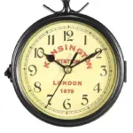 Double Sided Antique Metal Wall Clock tag1
