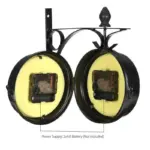 Double Sided Antique Metal Wall Clock tag1