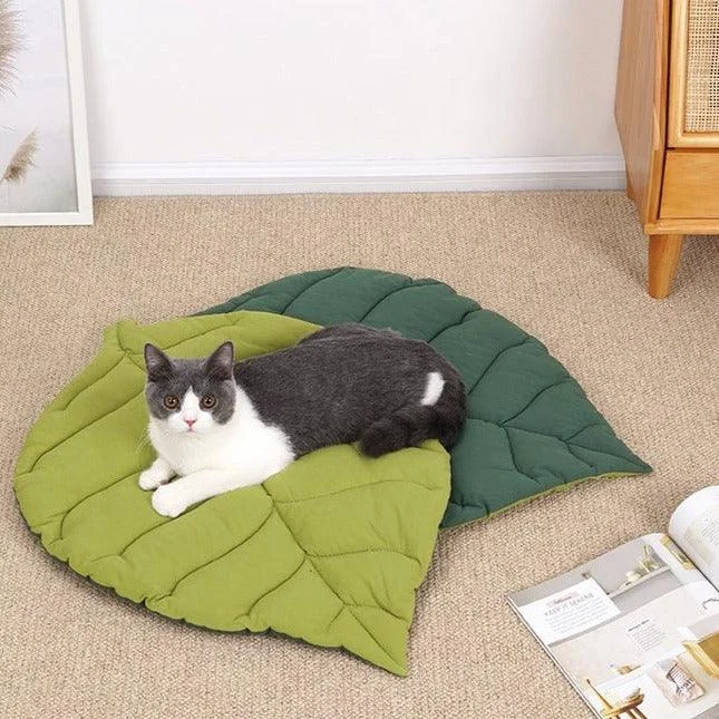 Double Sided Leaf Pet Cushion Bed -  - #tag1#