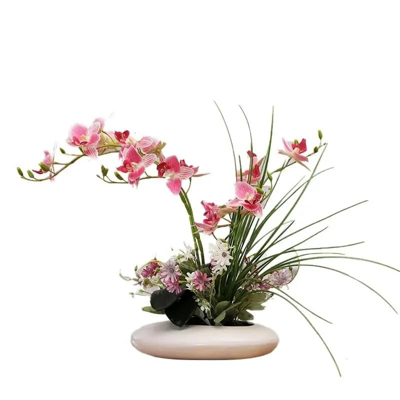 Dove Ceramic Vase with Orchid -