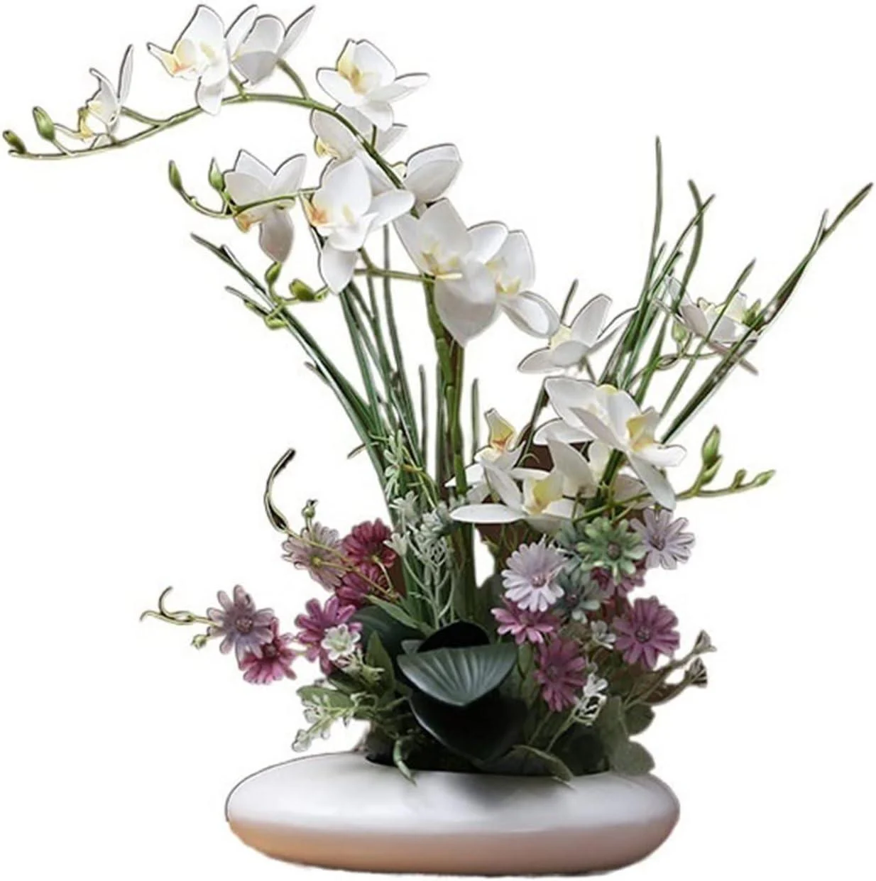 Dove Ceramic Vase with Orchid -