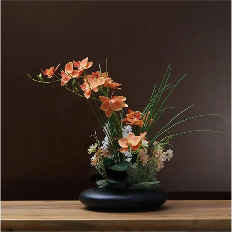 Dove Ceramic Vase with Orchid
