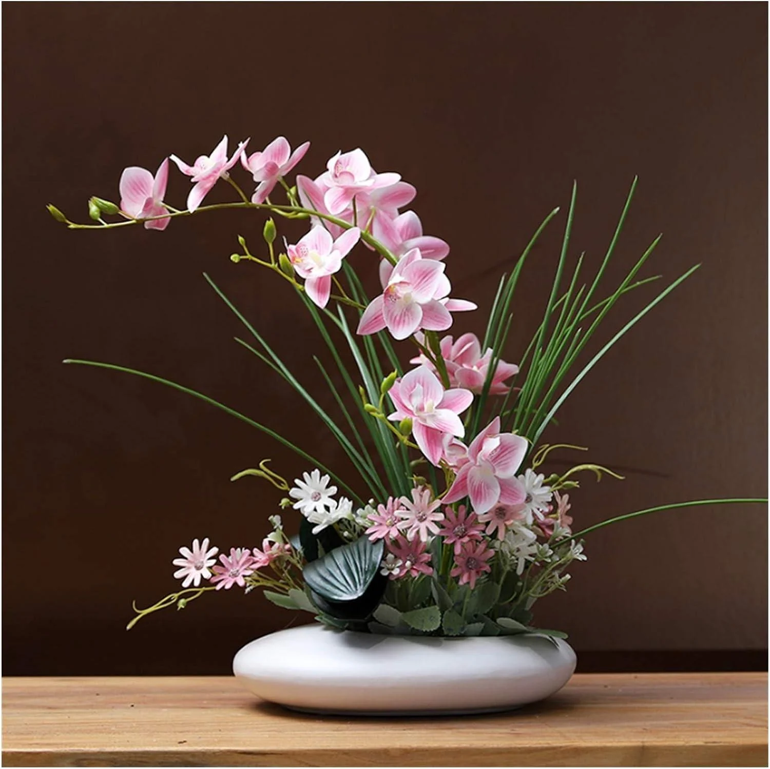 Dove Ceramic Vase with Orchid -