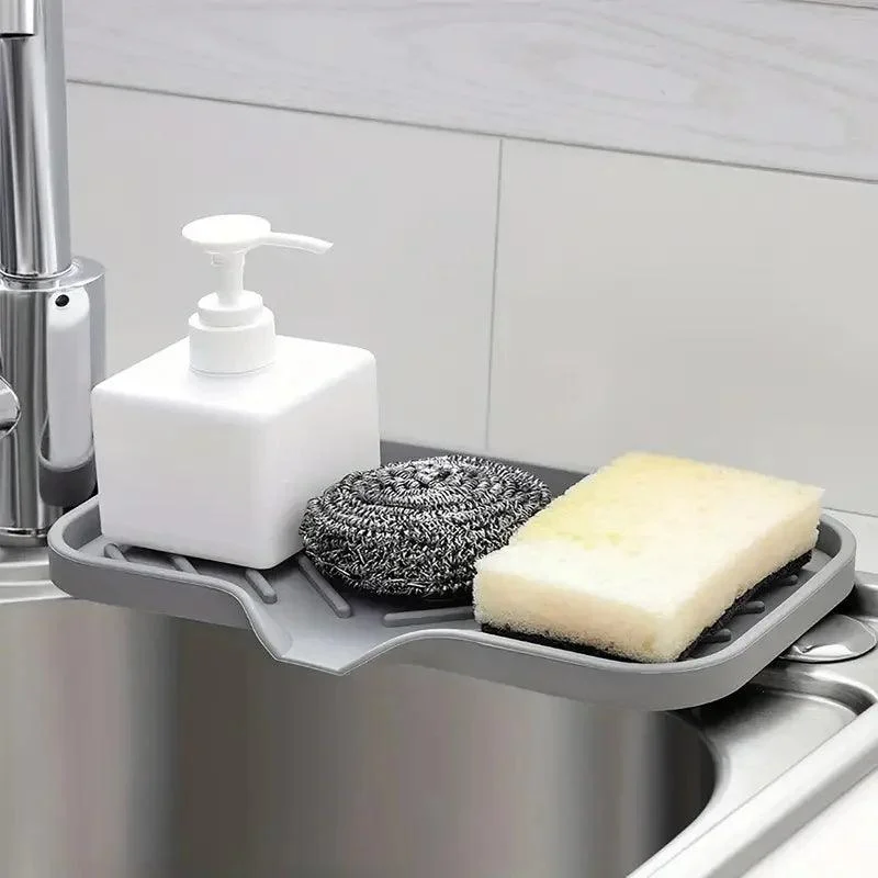 Drainer for sink - FlexiTray - With soap and sponge storage - Kitchen organizer -  - #tag1#