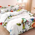 DreamDeluxe Flowers Bird Printed Luxury Duvet Cover Set tag1