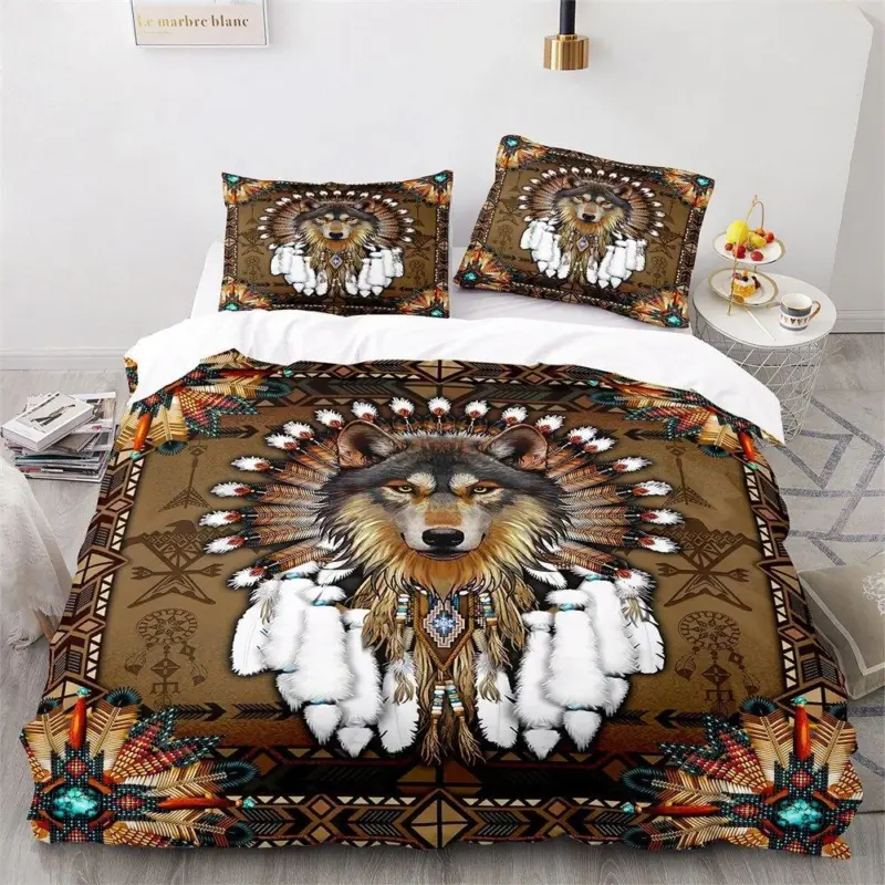 DreamGuard Children s duvet cover Protective Wolf tag1