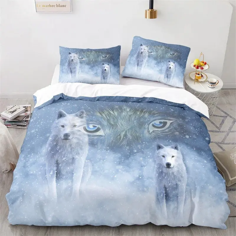 DreamGuard Children s duvet cover Protective Wolf tag1