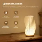 DreamWave Modern cream colored 3D wave lamp with elegant metal base tag1