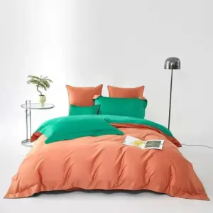 Dream Orange Green – Duvet Cover Set made of Egyptian Cotton