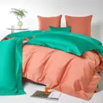 Dream Orange Green Duvet Cover Set made of Egyptian Cotton tag1