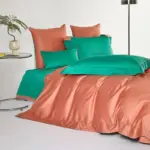 Dream Orange Green Duvet Cover Set made of Egyptian Cotton tag1