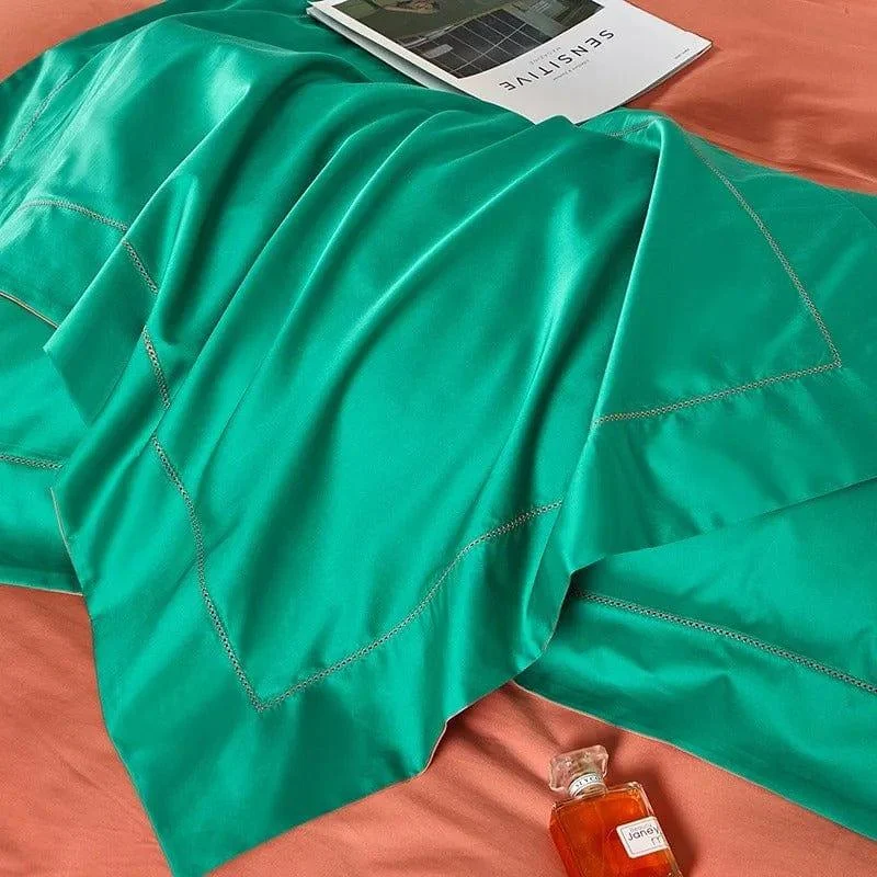 Dream Orange Green – Duvet Cover Set made of Egyptian Cotton -  - #tag1#