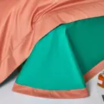 Dream Orange Green Duvet Cover Set made of Egyptian Cotton tag1