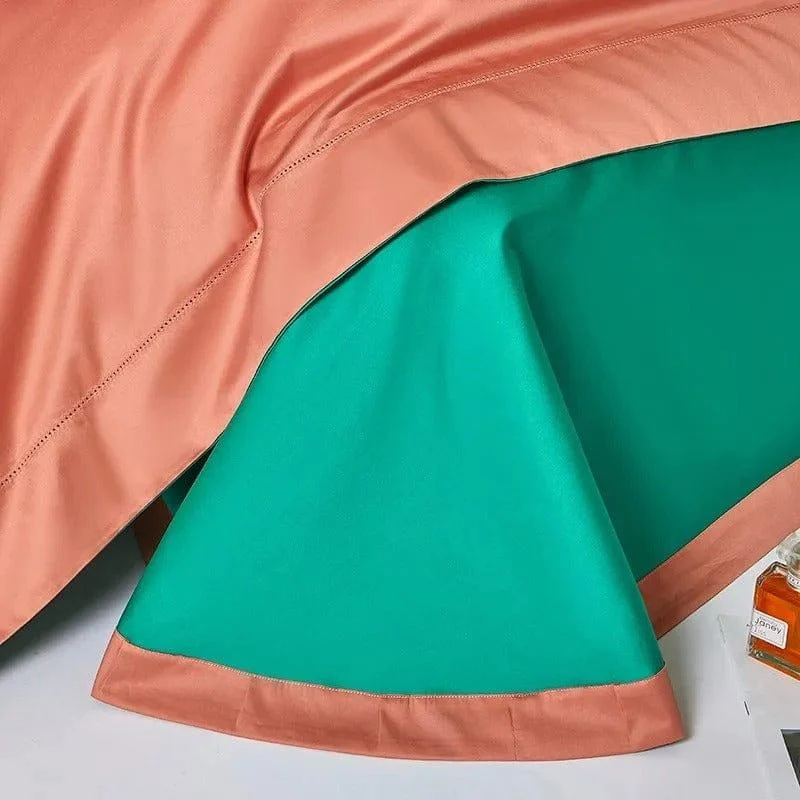 Dream Orange Green – Duvet Cover Set made of Egyptian Cotton -  - #tag1#