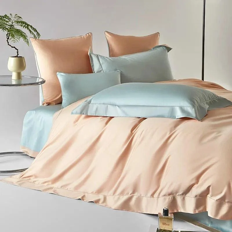 Dream Peach Blue – Duvet Cover Set made of Egyptian Cotton -  - #tag1#