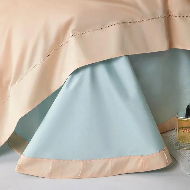 Dream Peach Blue – Duvet Cover Set made of Egyptian Cotton -  - #tag1#