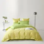 Dream Yellow Green Duvet cover set made of Egyptian Cotton tag1