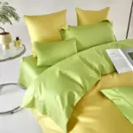 Dream Yellow Green Duvet cover set made of Egyptian Cotton tag1