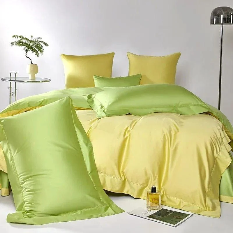 Dream Yellow Green – Duvet cover set made of Egyptian Cotton -  - #tag1#