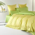 Dream Yellow Green Duvet cover set made of Egyptian Cotton tag1