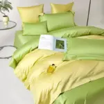 Dream Yellow Green Duvet cover set made of Egyptian Cotton tag1