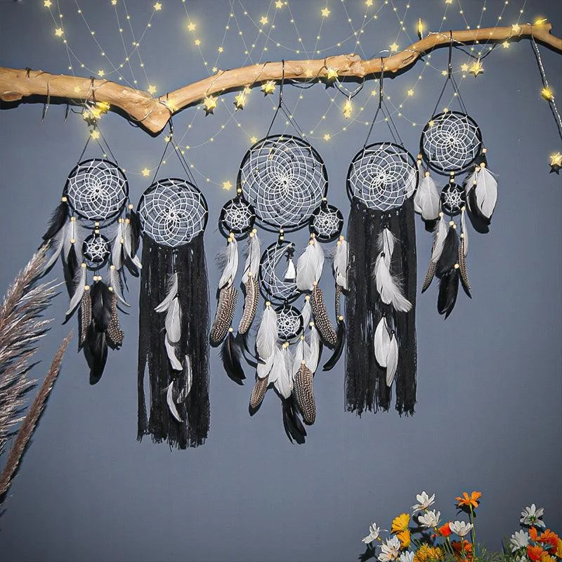 Dreamcatcher Moon and Stars Hanging Over the Bed (5 PCS) -  - #tag1#