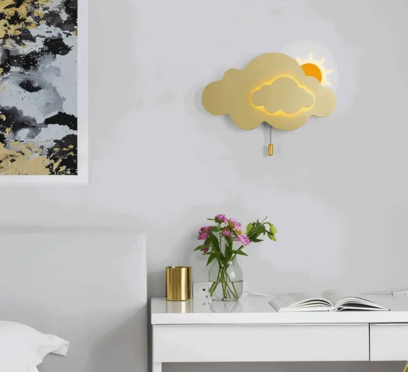 DreamyFloat Wall Lamp Lively Clouds and Sun LED Wall Light Children s Room Lighting tag1