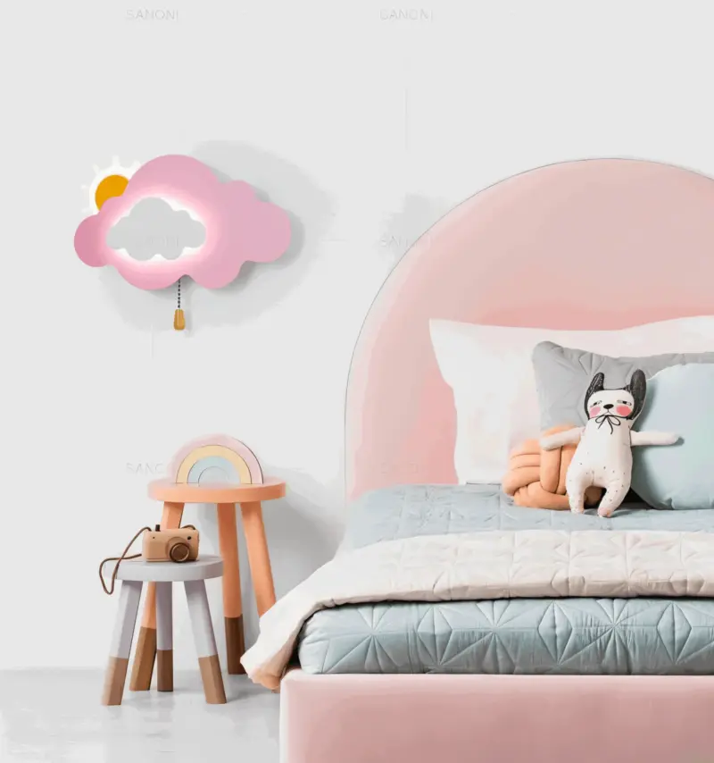DreamyFloat Wall Lamp Lively Clouds and Sun LED Wall Light Children s Room Lighting tag1