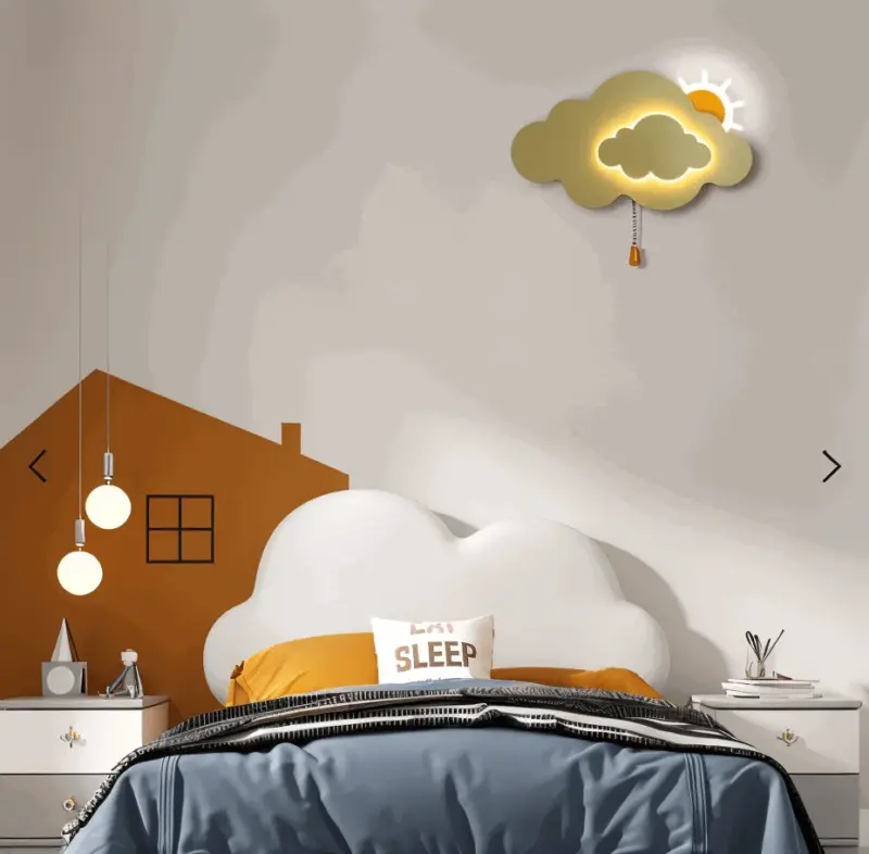 DreamyFloat Wall Lamp Lively Clouds and Sun LED Wall Light Children s Room Lighting tag1