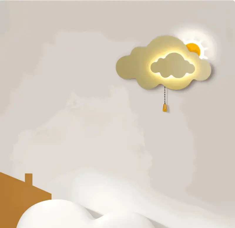 DreamyFloat Wall Lamp Lively Clouds and Sun LED Wall Light Children s Room Lighting tag1