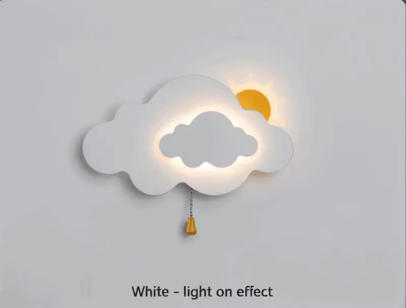DreamyFloat Wall Lamp Lively Clouds and Sun LED Wall Light Children s Room Lighting tag1