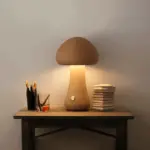 DreamyGlow Touch Switch Wooden Mushroom LED Night Light tag1