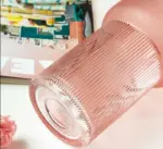 Dreamy Aesthetic Pink Frosted Glass Vase
