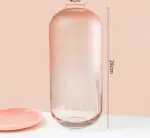Dreamy Aesthetic Pink Frosted Glass Vase