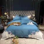 Dreamy Blue Duvet Cover Set Made of Egyptian Cotton tag1