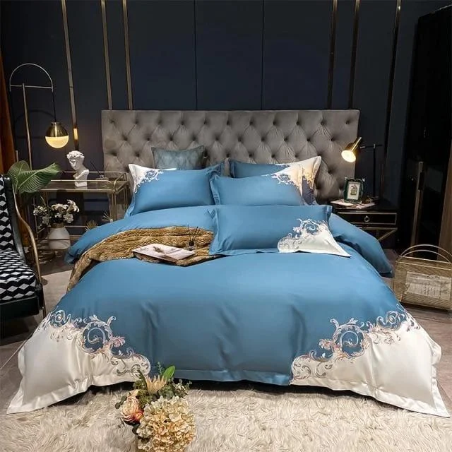 Dreamy Blue – Duvet Cover Set Made of Egyptian Cotton -  - #tag1#