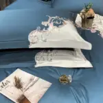 Dreamy Blue Duvet Cover Set Made of Egyptian Cotton tag1